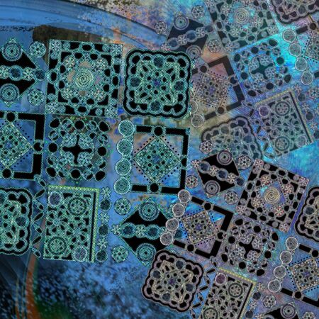 pattern dark blue background geometricの写真素材