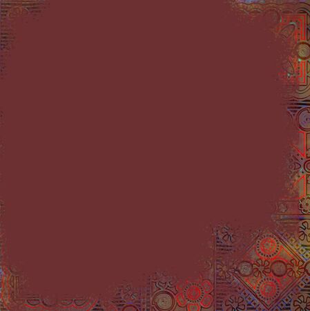 brawn geometrical pattern on black backgroundの写真素材