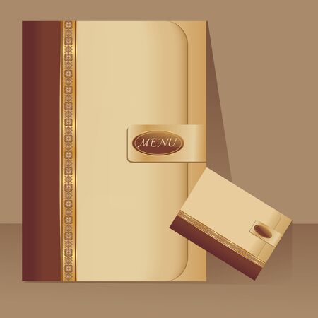  menu, card, label on backgroundのイラスト素材