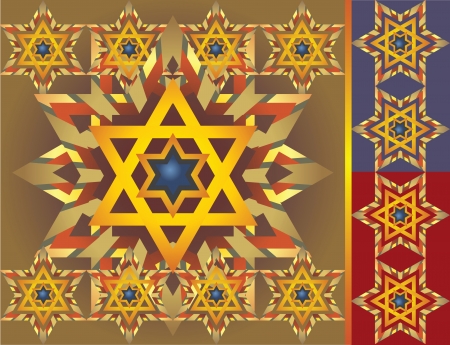 geometric pattern stars on gradient  backgroundのイラスト素材