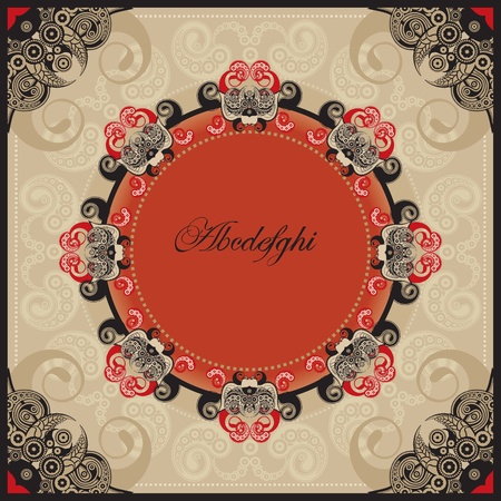 floral design, ornament orientalのイラスト素材