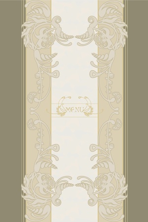 menu background beige vintageのイラスト素材