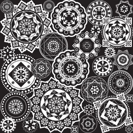 geometric pattern black and whiteのイラスト素材