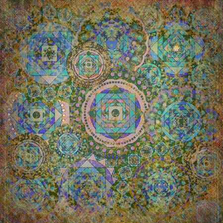 geometric pattern  on dark  backgroundの写真素材