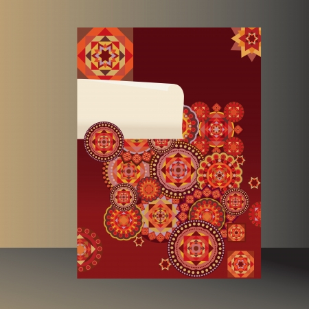 red brown geometric pattern, book backgroundのイラスト素材
