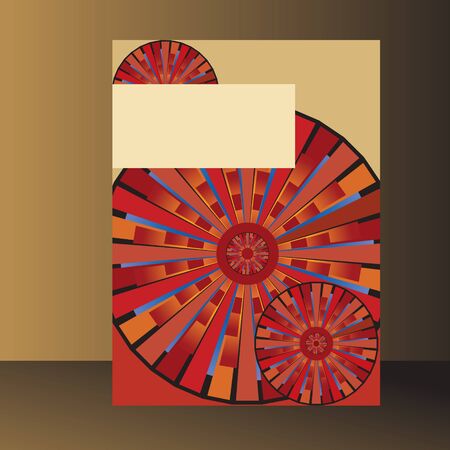 red brown geometric pattern, book backgroundのイラスト素材