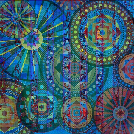 background geometric, exotic blue colorの写真素材