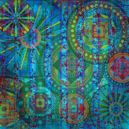 background geometric, exotic blue colorの写真素材