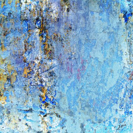 blue abstract background, old wallの写真素材