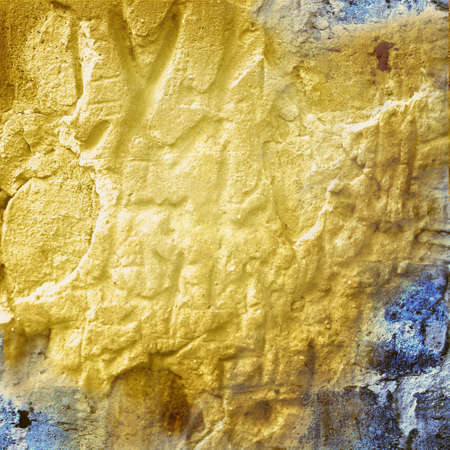 yellow old stone, wallの写真素材