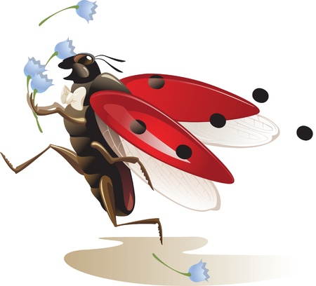 ladybug, Valentine dayのイラスト素材