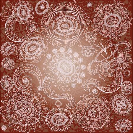 brown floral background, gradient, spotsのイラスト素材