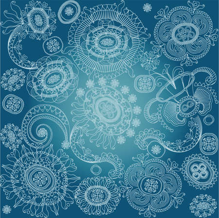green floral design, gradient backgroundのイラスト素材