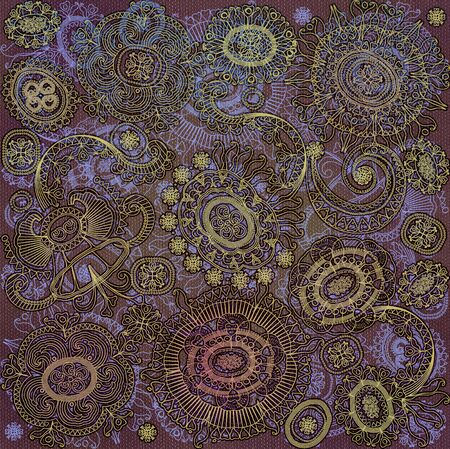  floral design, retro patternの写真素材