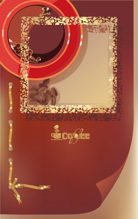 coffee menu blank, cover pageのイラスト素材