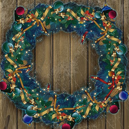 old winter christmas background, vintage の写真素材