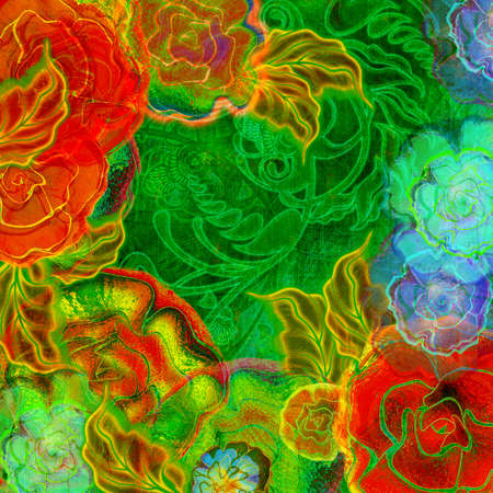 tropic floral designの写真素材