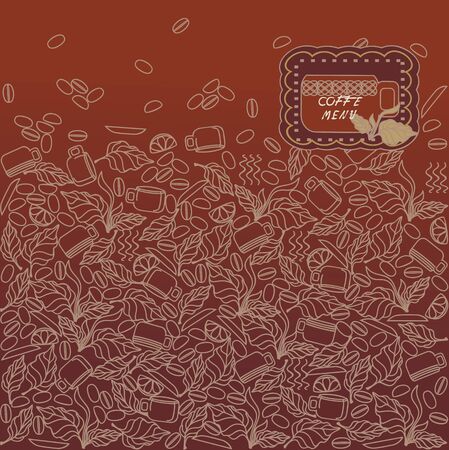 coffee menu background, cover bookのイラスト素材