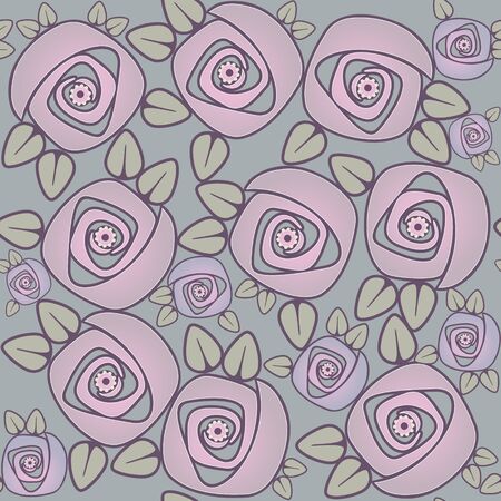 floral design violet roses,seamless backgroundのイラスト素材
