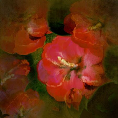 floral design red flowersの写真素材