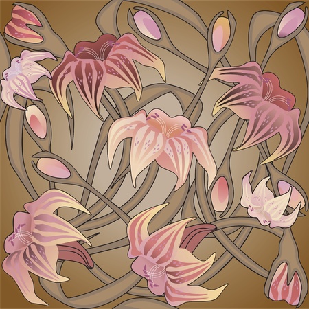 floral design backgroundのイラスト素材