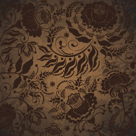 floral design darkのイラスト素材