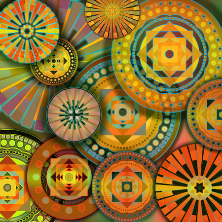 background geometric, exotic golden colorの写真素材