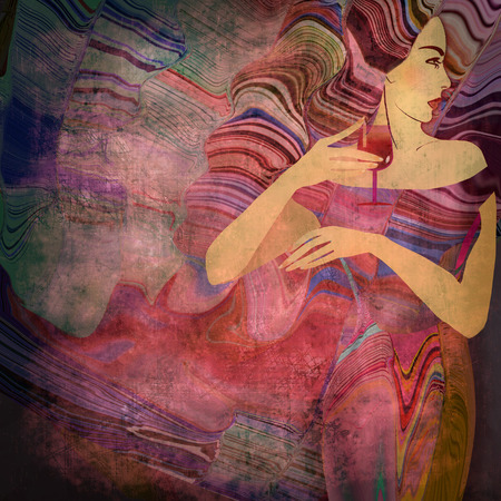 abstract woman backgroundの写真素材