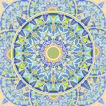 floral design radial, stylized flowersの写真素材