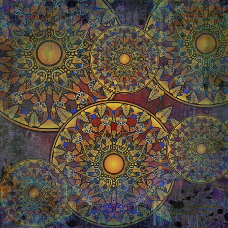 floral pattern radialの写真素材