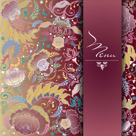 floral postcard design のイラスト素材