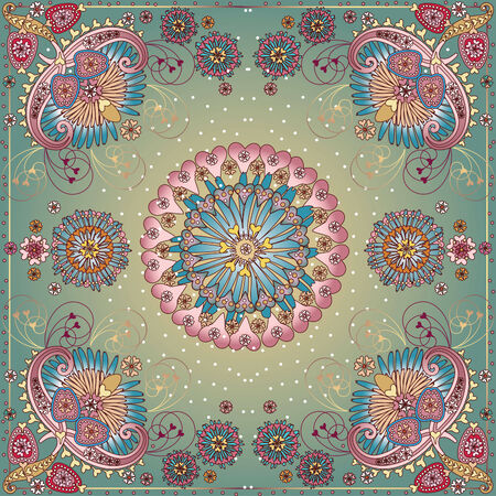 floral design , postcardのイラスト素材