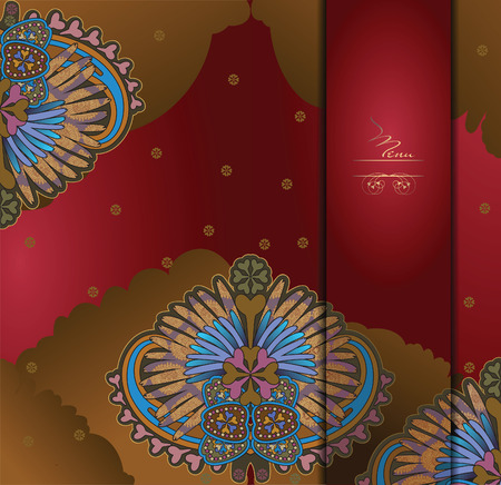 floral design, menu backgroundのイラスト素材