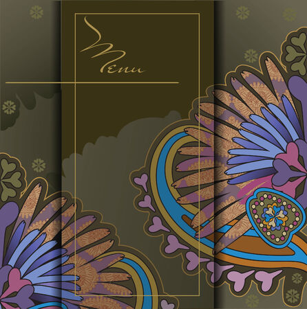floral design, menu backgroundのイラスト素材