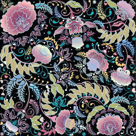 floral design, fabricのイラスト素材
