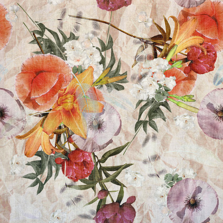 floral design vintageの写真素材