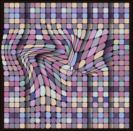 geometrical pattern, square set, color tilesのイラスト素材