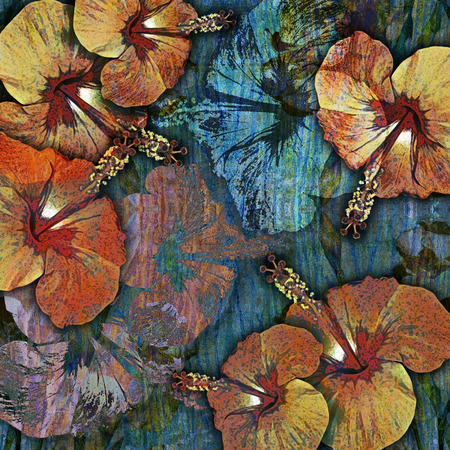 decoration motley  tropical floral backgroundの写真素材