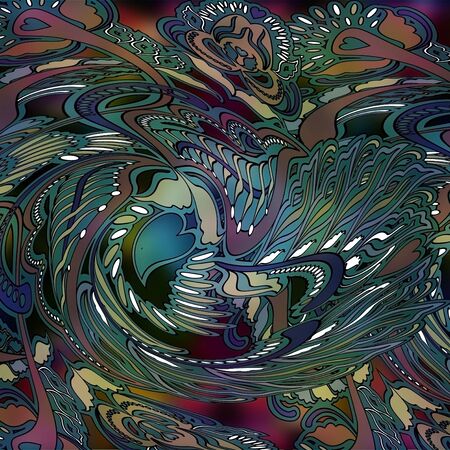 motley abstract ornament on blur backgroundの写真素材