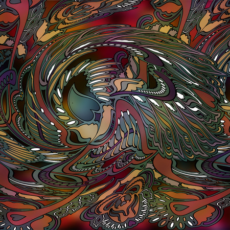 motley abstract ornament on blur backgroundの写真素材