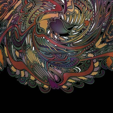 motley abstract ornament on blur backgroundの写真素材