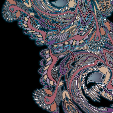 motley abstract ornament on blur backgroundの写真素材