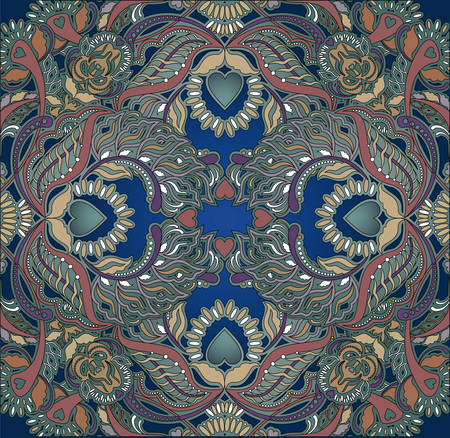 floral design oriental pattern backgroundのイラスト素材