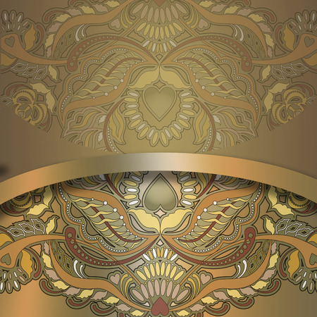 floral design element on beige  backgroundの写真素材