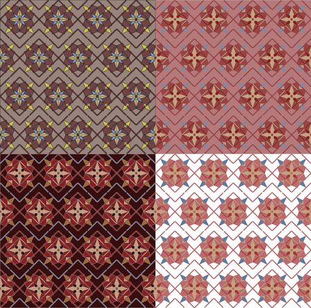 geometrical seamless vintage patternのイラスト素材