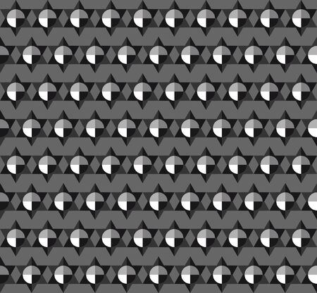 geometrical seamless black and white patternのイラスト素材