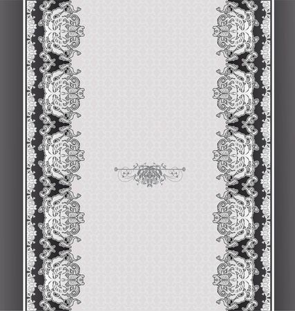 floral design grey stylized plant backgroundのイラスト素材