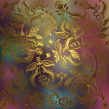 floral ornament on motley  blur backgroundの写真素材