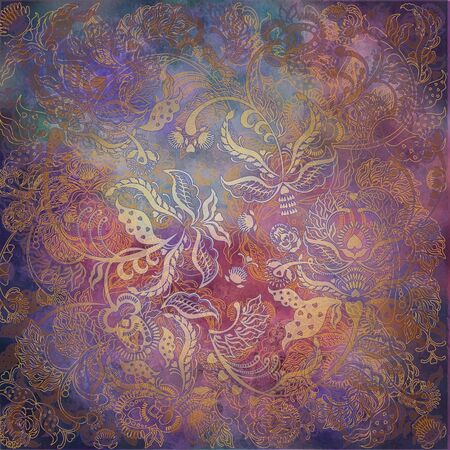 lace floral pattern on abstract pastel backgroundの写真素材