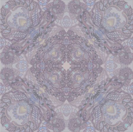 floral lace  background, oriental motif pinkのイラスト素材